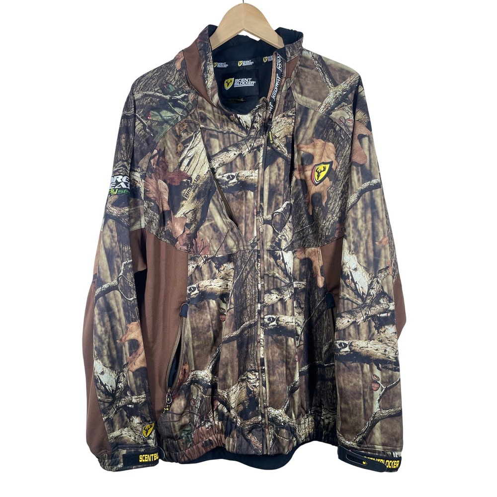 ScentBlocker Dream Season Mossy Oak Camo Hunting Jacket Mens XL Full Zip Carbon